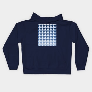 Blue Zig Zag Design Kids Hoodie